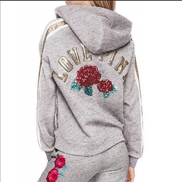 PINK Victoria's Secret Sweaters - ❤️vs pink rose sequin pullover❤️